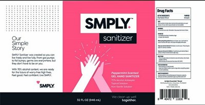 Smply Sanitizer Peppermint (Smply Peppermint 32oz)